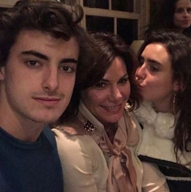 Noel de Lesseps with his mother Luann de Lesseps and sister Victoria